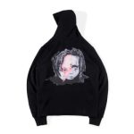 sp5der 555555 angel hoodie black mam woman