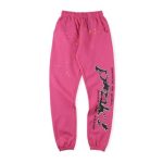 sp5der pink sweatpants dark pink